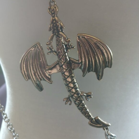 Dragon Crossbody Chain Costume Daenerys Kaleesi Fantasy Castlecore Cosplay - Picture 3 of 6